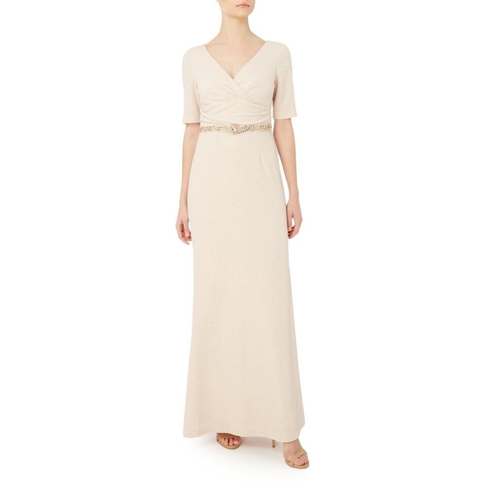 Adrianna Papell Metallic‎ Knit Long Dress